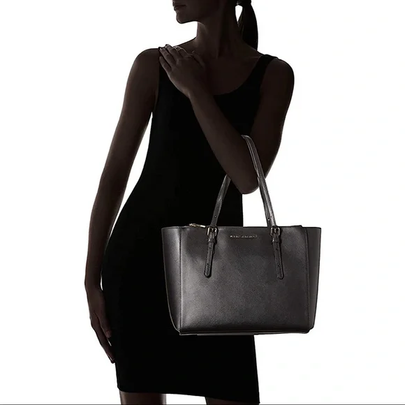 🔥🔥🔥NEW Marc Jacobs Commuter Black Leather Tote - Picture 5 of 13